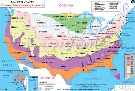 february rature us map us map of