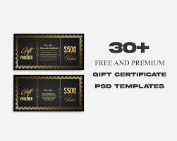 30 free gift certificate psd templates