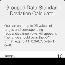 grouped data standard deviation calculator