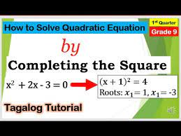 Tagalog Solve Quadratic Equation By