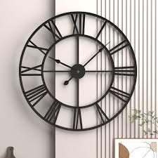 Wall Clocks Roman Numerals Retro Round