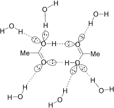 Acetic Acid And Water Molecules