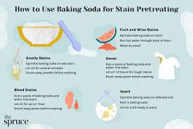 stains from clothing with baking soda