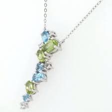 blue topaz and peridot necklace