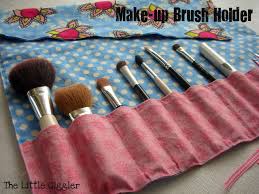 makeup brush roll holder tutorial diy