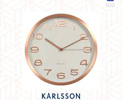 Karlsson Wall Clock 29cm Maxie Copper