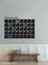 Calendar Office Chalkboard Wall Sticker