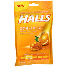 halls cough drops orange 4x30 pc