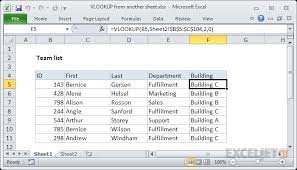 another sheet excel formula