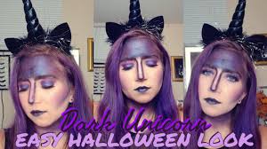 dark unicorn tutorial easy halloween