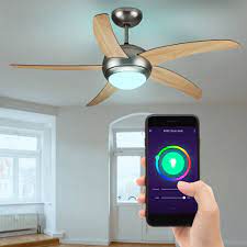 led smart ceiling fan including mobile
