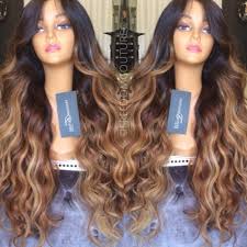 Details About Glueless Brazilian Human Hair Lace Front Wig Highlight Ombre Color Full Lace Wig