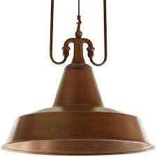 Rustic Copper Pendant Lamp In