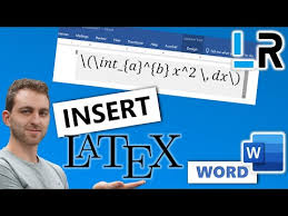 Ms Word Insert Formula Using Latex