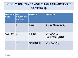 Oxidation State Of Cu 1