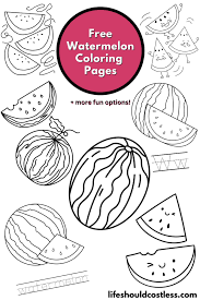 watermelon coloring pages free