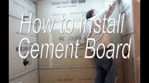 how to install cement board all the