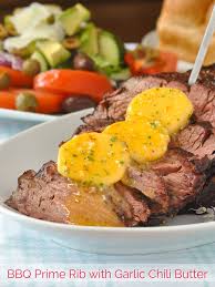 Perfect for christmas and the holiday season. Bbq Prime Rib With Garlic Chili Butter So Tender Succulent
