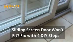 sliding screen door won t fit fix with