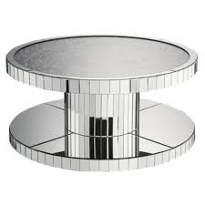 Modern Style Round Mirror Coffee Table