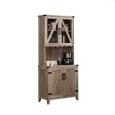 Crosley alexandria sliding top bar cabinet. Wall Bar Cabinet With Glass Doors Home Source Target