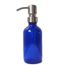Cobalt Blue Glass Soap Dispenser 8oz