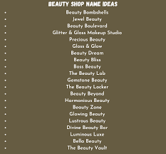 catchy beauty business names ideas