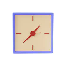 Yellow Square Clock Icon 23560826 Png