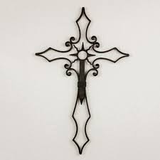Black Iron Wall Decor Of A Cross From