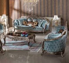 Luxury Designed Carved Sofa Set With
