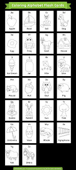 printable coloring alphabet flash cards