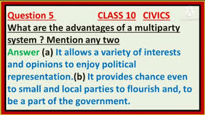 what are the advanes of a multiparty