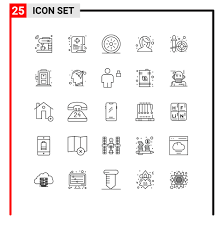group of 25 lines signs and symbols for