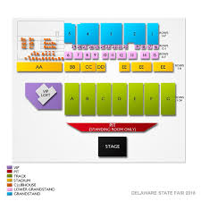 Delaware State Fair M T Bank Grandstand 2019 Seating Chart