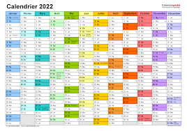 Calendrier 2022 Excel, Word et PDF - Calendarpedia