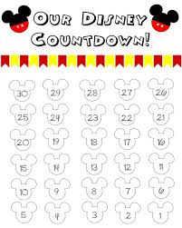 Disney World Countdown Calendar Free Printable The