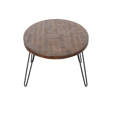 Brown Large Oval Wood Coffee Table