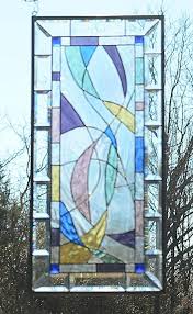 Large Stained Glass Panel Abstract