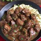 beef tips on rice   pressure cooker