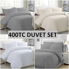 seventh linen 400tc plain duvet cover
