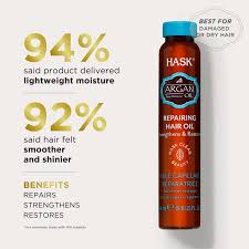 argan oil repairing hair oil hask