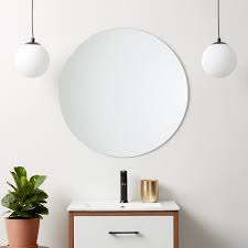 Frameless Polished Edge Round Mirror