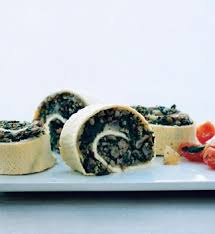 egg roulade stuffed with turkey sausage