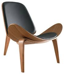 Search all products, brands and retailers of leather lounge armchairs: Modern Shell Chair Single Side Chair Tripod Black Leather Lounge Chair Midcentury Armchairs And Accent Chairs By Popicorns E Commerce Co Ltd Houzz
