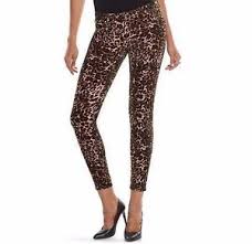 Details About Jennifer Lopez Jlo Misses Leopard Print Skinny Pants Jeans Size 2 4