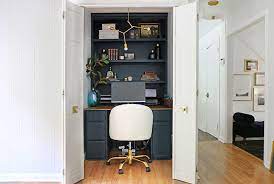 closet into an office nook