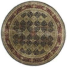 vine hand knotted wool round indian