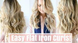 how to easy flat iron curls no