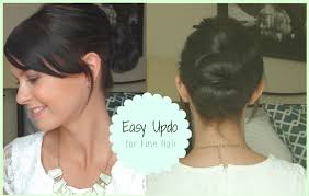 A 3d plait fattens up your crown's silhouette and perfectly camouflages any thinness or bald spots. Easy Updo For Fine Hair Youtube