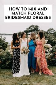 mix and match fl bridesmaid dresses